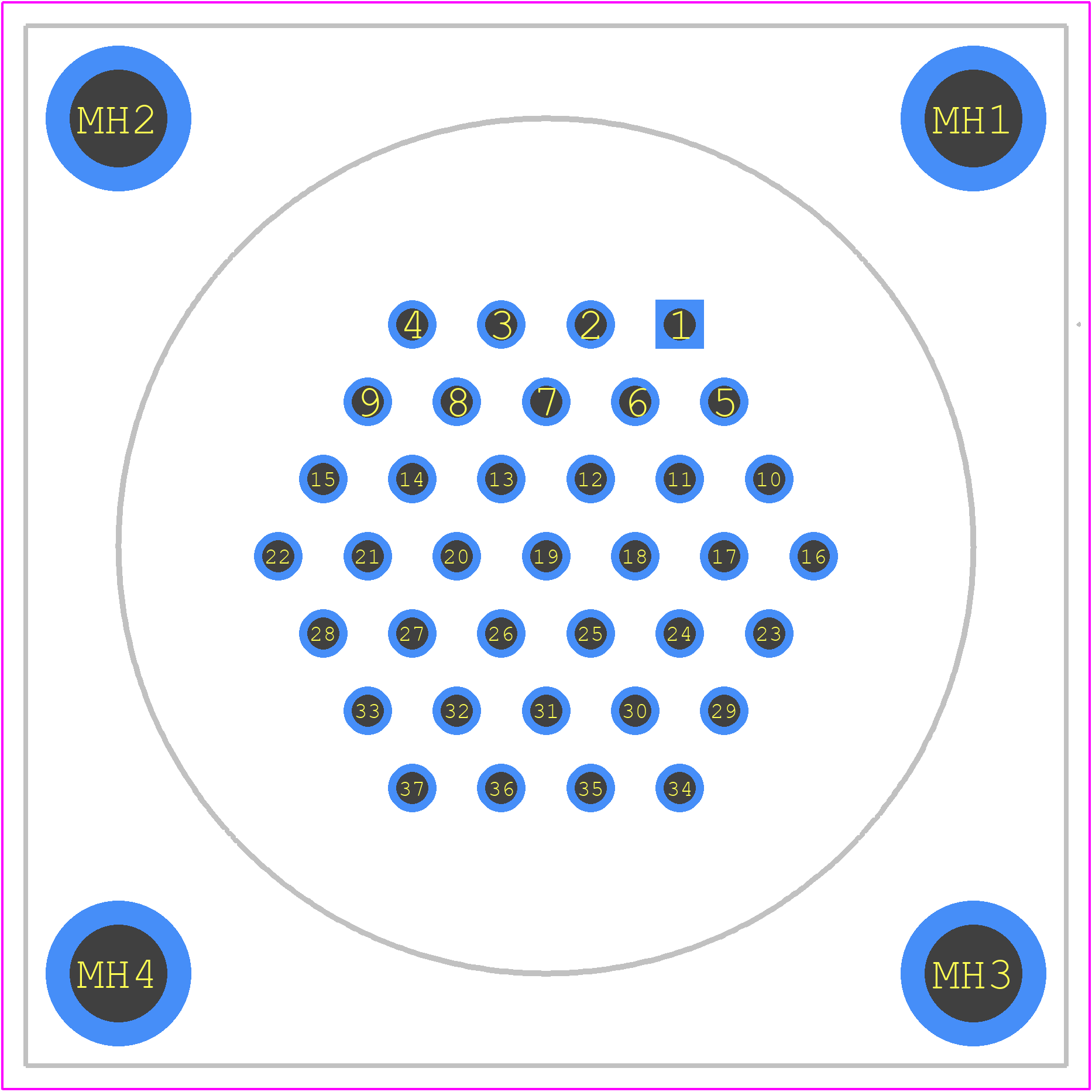 1-206934-4 - TE Connectivity PCB footprint - Other - Other - 1-206934-4-2