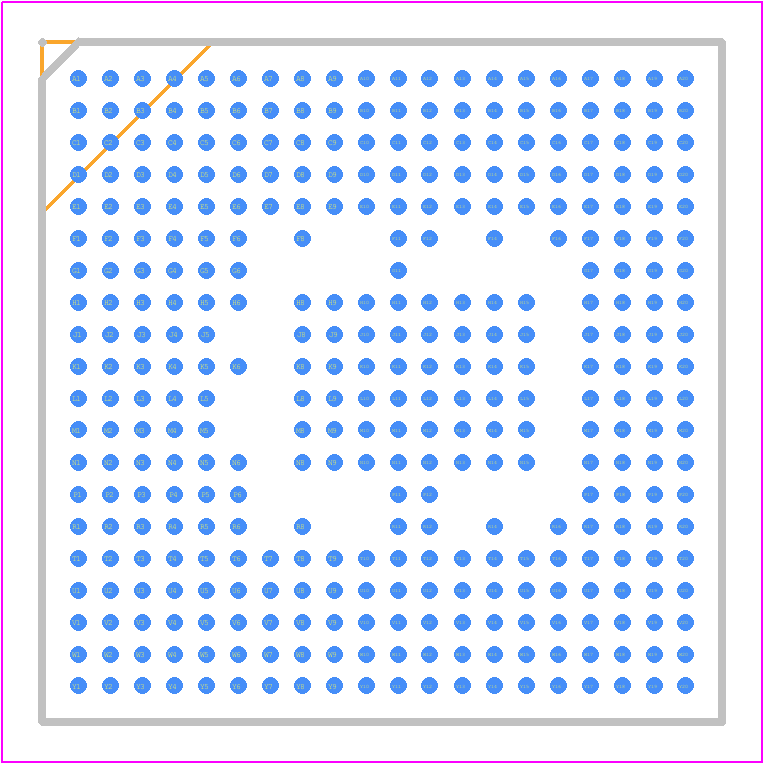 EP2AGX45CU17C6N - Intel PCB footprint - BGA - BGA - UBGA_358