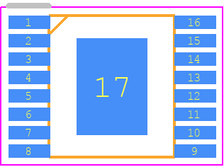 ADP2381AREZ - Analog Devices PCB footprint - Small Outline Packages - Small Outline Packages - RE-16-4 [TSSOP-EP]