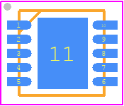 TPS7A9401DSCR - Texas Instruments PCB footprint - Small Outline No-lead - Small Outline No-lead - DSC0010J_2022