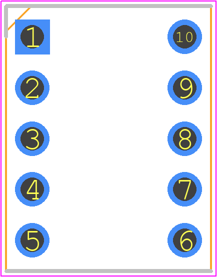 LDS-A3914RI - Lumex PCB footprint - Dual-In-Line Sockets - Dual-In-Line Sockets - 10-Pin DIP_2024