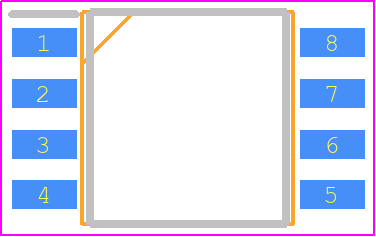 CS5513-BSZ - Cirrus Logic PCB footprint - Small Outline Packages - Small Outline Packages - 8L SOIC