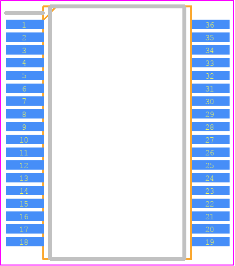 UCC14240 - Texas Components PCB footprint - Small Outline Packages - Small Outline Packages - DWN0036A