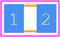CM21X5R107M06AT - Kyocera AVX PCB footprint - Capacitor Chip Non-polarised - Capacitor Chip Non-polarised - SIZE CODE-0805