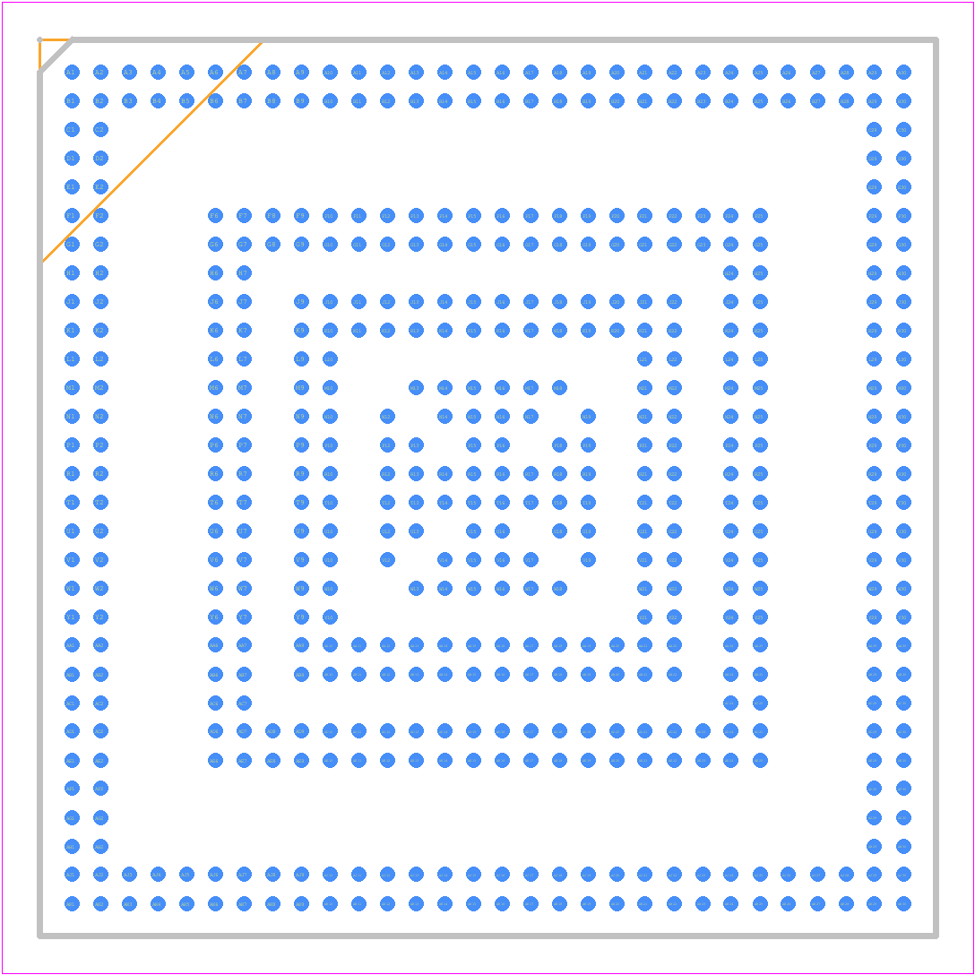TC299TX128F300SBCKXUMA1 - Infineon PCB footprint - BGA - BGA - PG-LFBGA-516-5