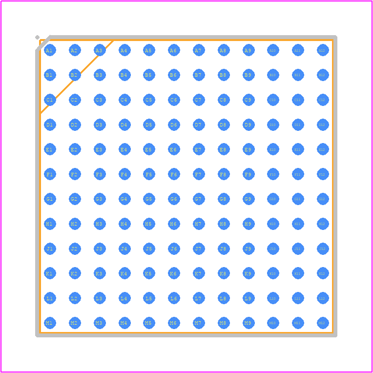 LTM4628IY#PBF - Analog Devices PCB footprint - BGA - BGA - LTM4628IY#PBF