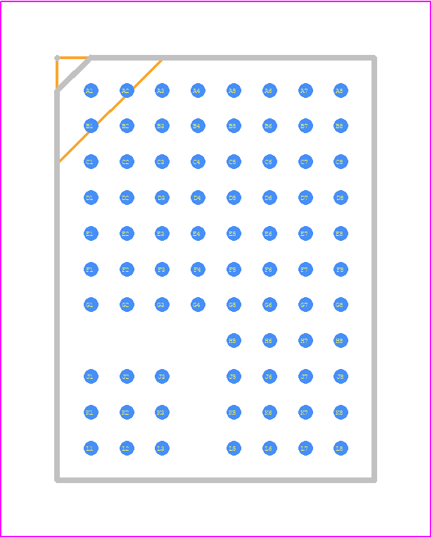 LTM8026EV#PBF - Analog Devices PCB footprint - BGA - BGA - Package 81-Lead (15mm × 11.25mm × 3.42mm)