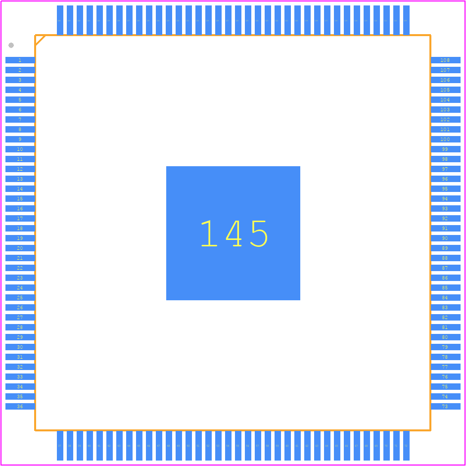 TC264D40F200NBCKXUMA2 - Infineon PCB footprint - Quad Flat Packages - Quad Flat Packages - LQFP-144-a