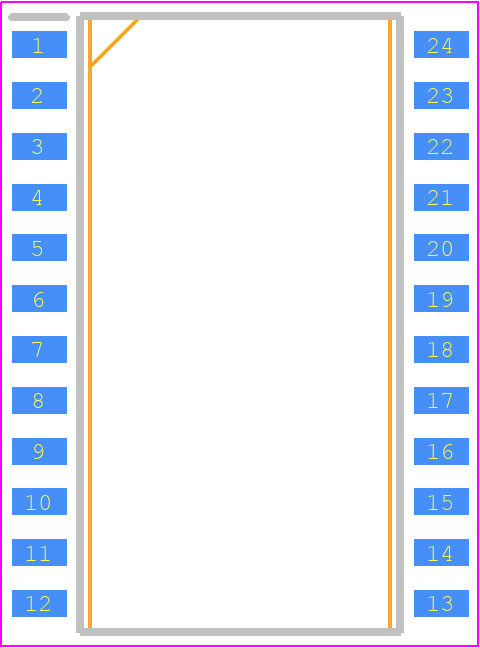 AD7245ABRZ - Analog Devices PCB footprint - Small Outline Packages - Small Outline Packages - R-24-01