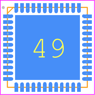 HMC1197LP7FE - Analog Devices PCB footprint - Quad Flat No-Lead - Quad Flat No-Lead - 48 Lead 7x7 mm QFN