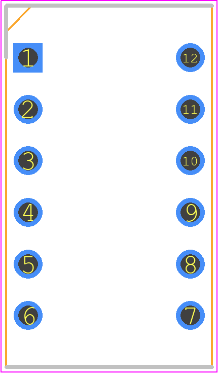435640-4 - TE Connectivity PCB footprint - Dual-In-Line Sockets - Dual-In-Line Sockets - 435640-4