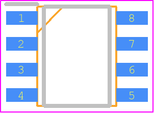 1250S08-U - THAT CORPORATION PCB footprint - Small Outline Packages - Small Outline Packages - 8 Pin SOP_2025
