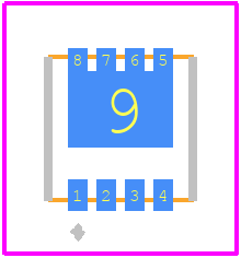 DMN22M5UFG - Diodes Incorporated PCB footprint - Other - Other - PowerDI3333-8_24