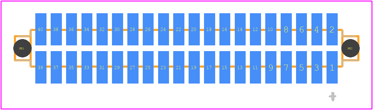 87024-620 - Amphenol PCB footprint - Other - Other - 87024-620-1
