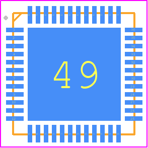 MAX9217ETM+T - Analog Devices PCB footprint - Quad Flat No-Lead - Quad Flat No-Lead - T4866+2