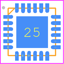 HMC504LC4BTR-R5 - Analog Devices PCB footprint - Quad Flat No-Lead - Quad Flat No-Lead - HMC504LC4BTR-R5