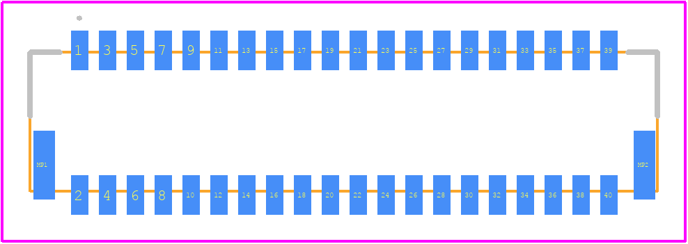 DF20F-40DP-1H(52) - Hirose PCB footprint - Other - Other - DF20F-40DP-1H(52)-2