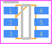 L13ESDL5V0C6-4 - Lite-On PCB footprint - SOT23 (6-Pin) - SOT23 (6-Pin) - SOT23-6L