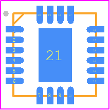 QPD0020TR7 - Qorvo PCB footprint - Quad Flat No-Lead - Quad Flat No-Lead - QPD0020TR7