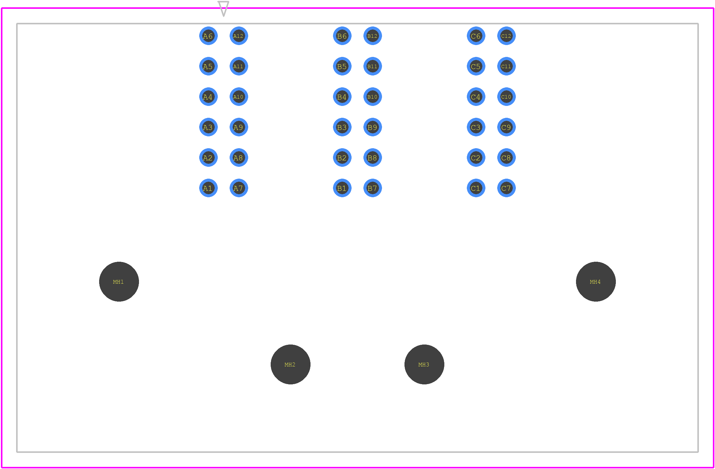 46187-1001 - Molex PCB footprint - Other - Other - 46817-1000