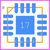 PI4IOE5V9554ZHEX - Diodes Incorporated PCB footprint - Quad Flat No-Lead - Quad Flat No-Lead - TQFN 3x3-16(ZH)