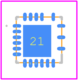 HV56022-V/KNX - Microchip PCB footprint - Other - Other - 20-Lead Plastic Quad Flat,No Lead Package (KNX) - 4x4 mm Body [VQFN]040 mm Terminal Length