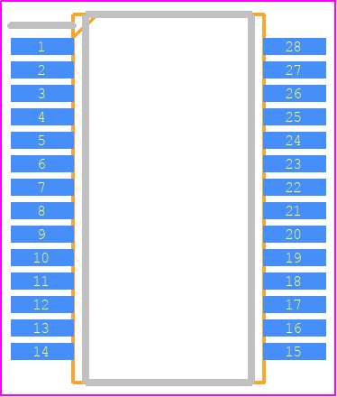 FT232RNL-TUBE - FTDI Chip PCB footprint - Small Outline Packages - Small Outline Packages - SSOP-28