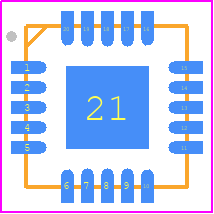 R7FA2E2A33CNJ#HA1 - Renesas Electronics PCB footprint - Quad Flat No-Lead - Quad Flat No-Lead - PWQN0020KC-A