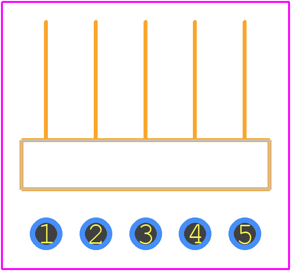 M20-9960545 - Harwin PCB footprint - Header, Unshrouded - Right Angle PTH Pin - Header, Unshrouded - Right Angle PTH Pin - M20-9960545-