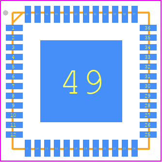 NB3N401SMNTXG - onsemi PCB footprint - Quad Flat No-Lead - Quad Flat No-Lead - QFN48 7x7, 0.5P CASE 485EP ISSUE O