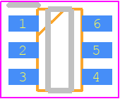 CAT32 - onsemi PCB footprint - SOT23 (6-Pin) - SOT23 (6-Pin) - TSOT−23, 6 LEAD CASE 419AF−01 ISSUE O