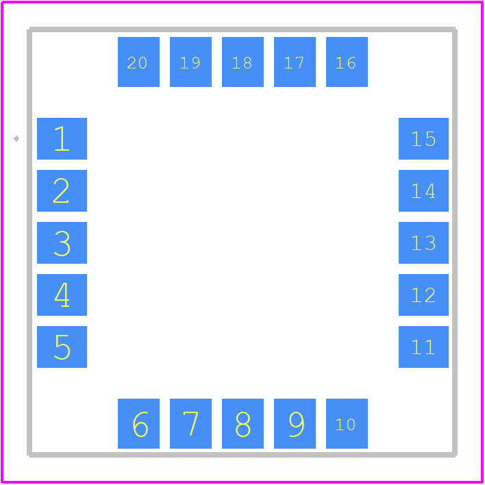 SAM-M10Q - u-blox PCB footprint - Other - Other - 20-SMD Module