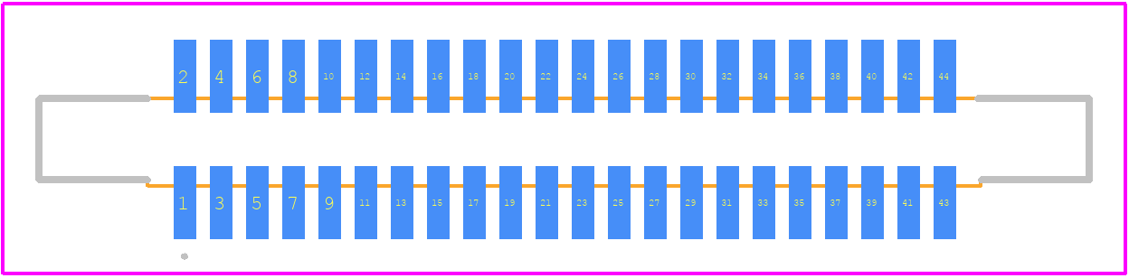 FFC3A20-22-G - GCT (GLOBAL CONNECTOR TECHNOLOGY) PCB footprint - Other - Other - FFC3A20-22-G-1