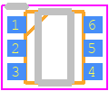 NSVG3109SG6 - onsemi PCB footprint - SO Transistor Flat Lead - SO Transistor Flat Lead - SC−88FL / MCPH6