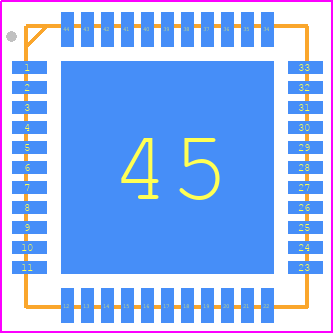 Si5344B-D-GMR - Skyworks PCB footprint - Quad Flat No-Lead - Quad Flat No-Lead - Si5344B-D-GMR