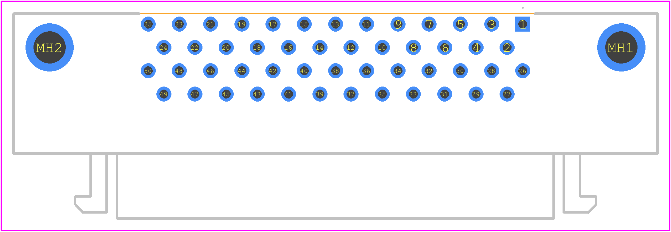 7000007604 - 3M PCB footprint - Other - Other - 7000007604-2