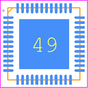 AXP203 - X-Powers PCB footprint - Quad Flat No-Lead - Quad Flat No-Lead - AXP209:QFN48_2020