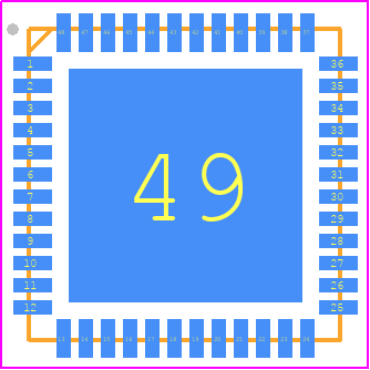 LTC2162IUK#PBF - Analog Devices PCB footprint - Quad Flat No-Lead - Quad Flat No-Lead - QFN48-1