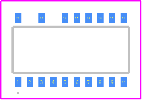 NCP1681AAD2R2G - onsemi PCB footprint - Other - Other - SOIC20 NB LESS PIN 17 & 19 CASE 751EZ