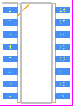 2EDF7275FXUMA1 - Infineon PCB footprint - Small Outline Packages - Small Outline Packages - PG-DSO-16_NB