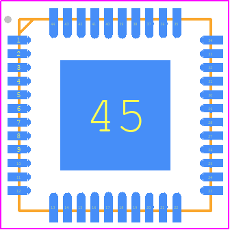 STW82102B - STMicroelectronics PCB footprint - Quad Flat No-Lead - Quad Flat No-Lead - VFQFPN-44 package dimensions