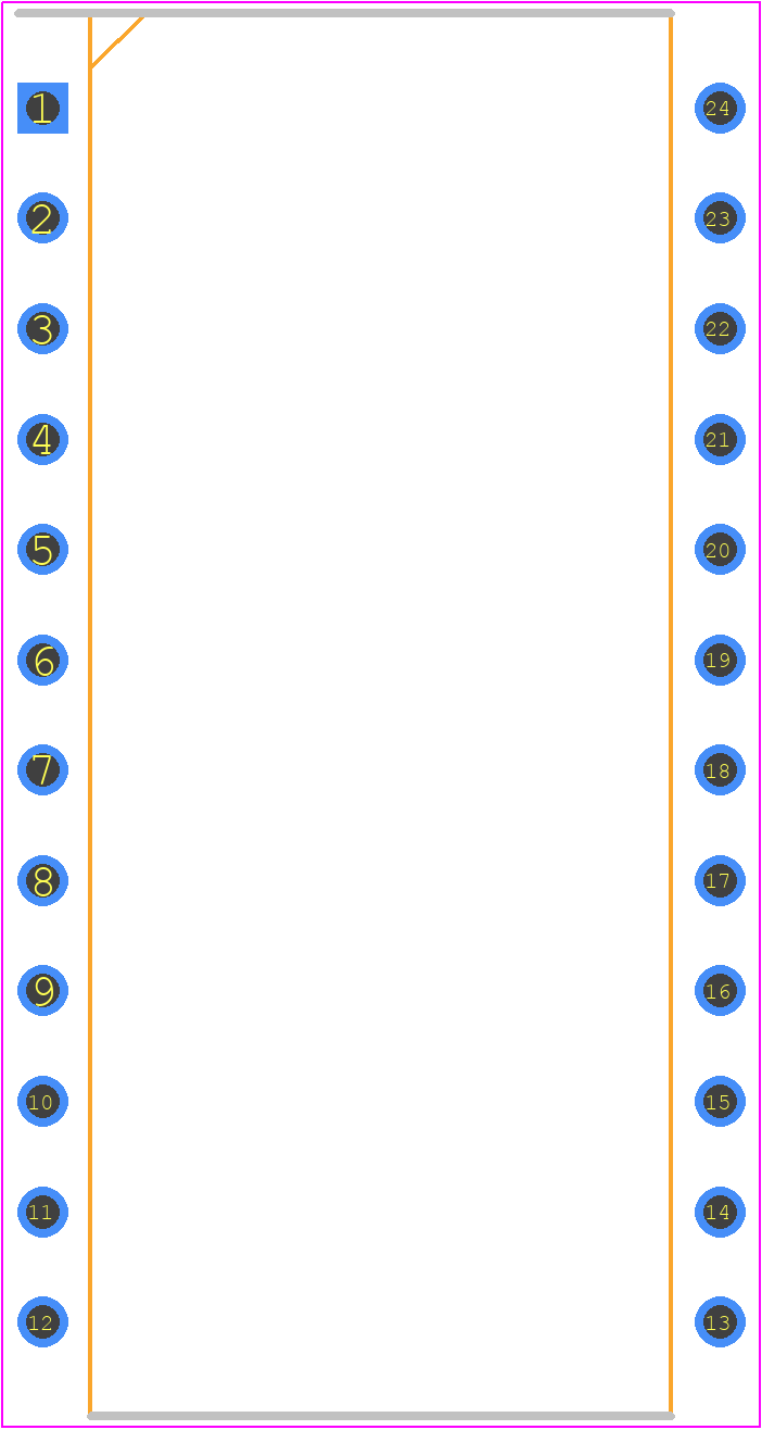 ET2716-Q1 - STMicroelectronics PCB footprint - Ceramic Dual-In-Line Packages - Ceramic Dual-In-Line Packages - ET2716-Q1