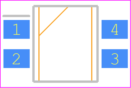 PC817X1NIP0F - Sharp Microelectronics PCB footprint - Small Outline Packages - Small Outline Packages - 4-SMD