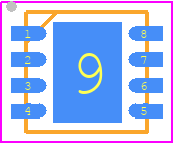 MCP1722T-5012H/Q8B - Microchip PCB footprint - Small Outline No-lead - Small Outline No-lead - MCP1722T-5012H/Q8B