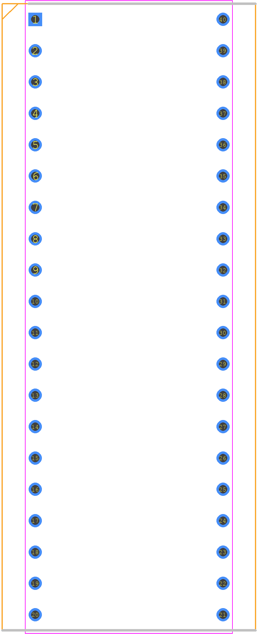 MPY-8HJ - TRW PCB footprint - Ceramic Dual-In-Line Packages - Ceramic Dual-In-Line Packages - 40-Pin Cdip