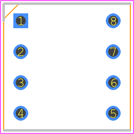 DILB8P-223TLF - Amphenol PCB footprint - Dual-In-Line Sockets - Dual-In-Line Sockets - DILB8P-223TLF