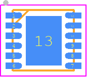 IQS323001DNR - Azoteq PCB footprint - Small Outline No-lead - Small Outline No-lead - DFN (3x3)-12