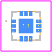 CMD253C3 - Qorvo PCB footprint - Other - Other - 12-Lead QFN 3x3 