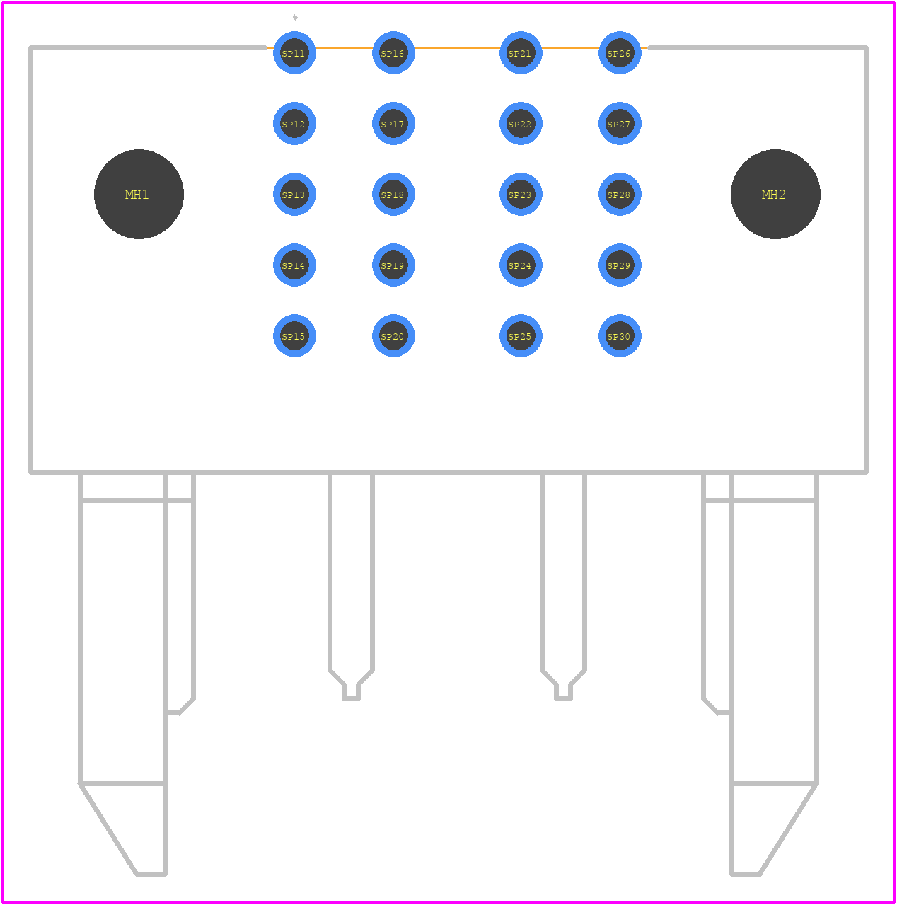 1710888402 - Molex PCB footprint - Other - Other - 1710888402-3
