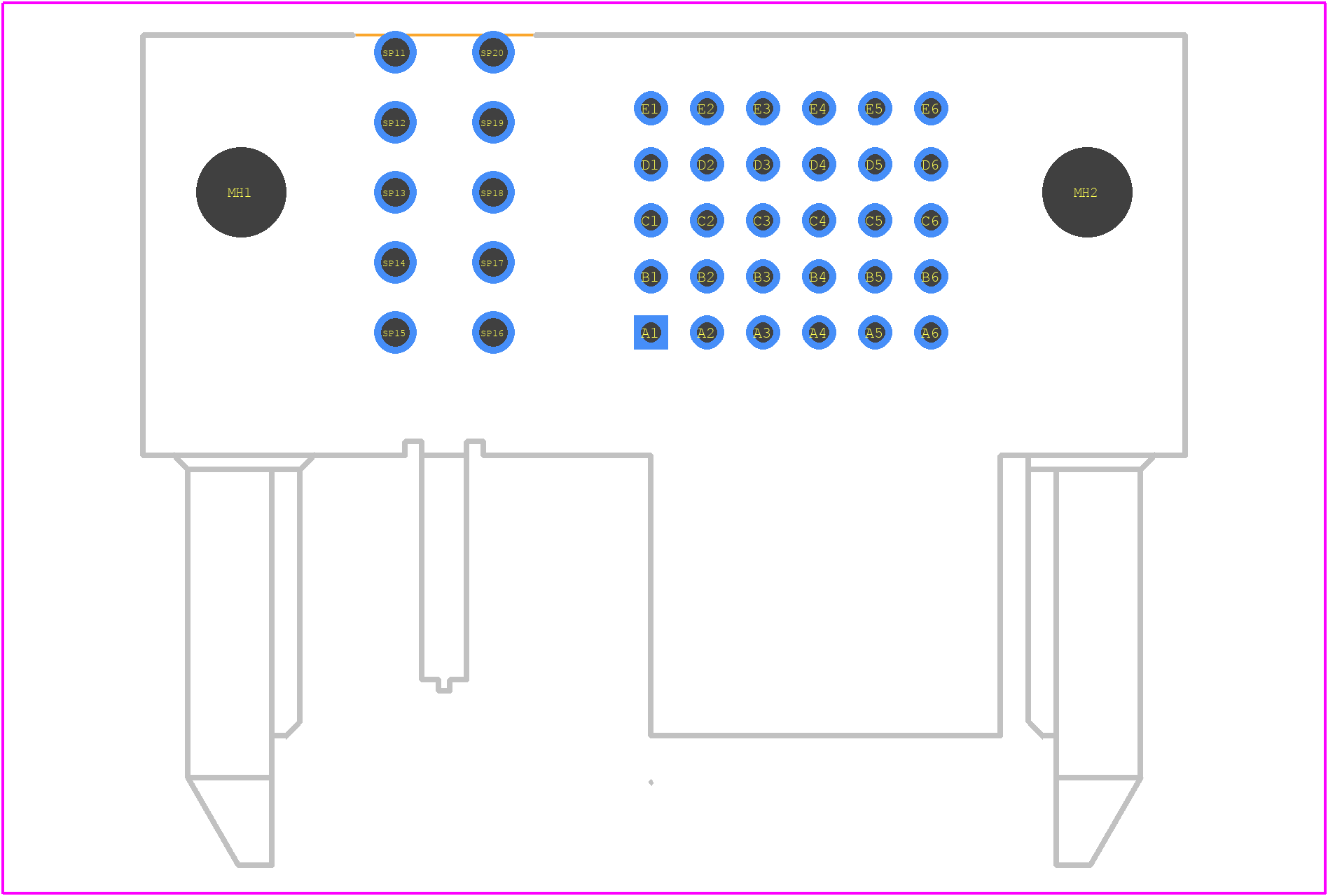 1710888416 - Molex PCB footprint - Other - Other - 1710888416-2